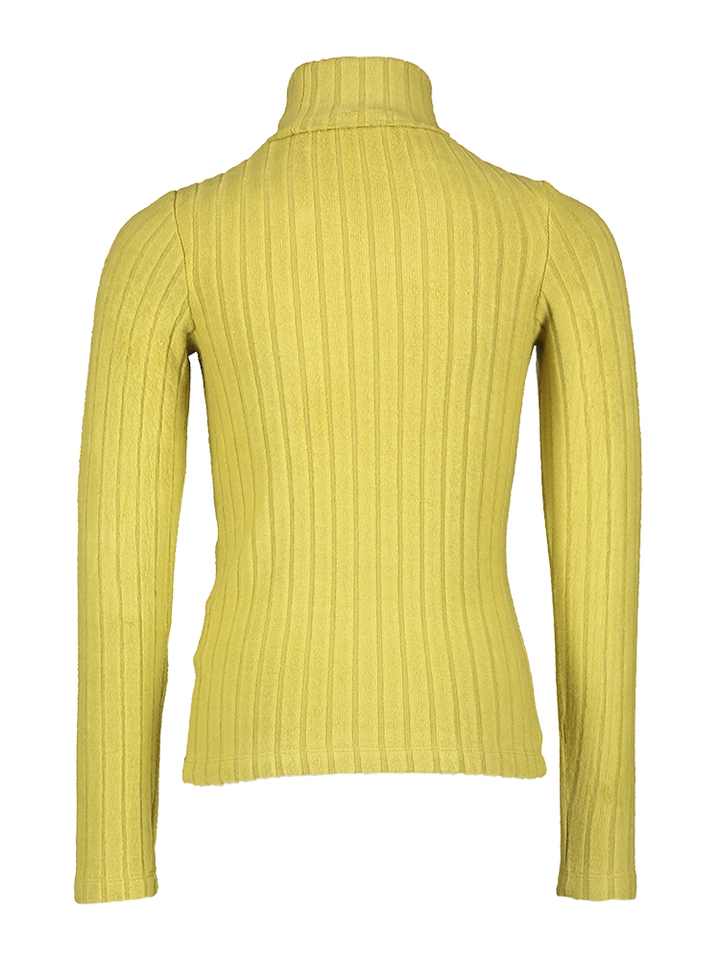 Olijf groene fijne trui in ribbel AO76