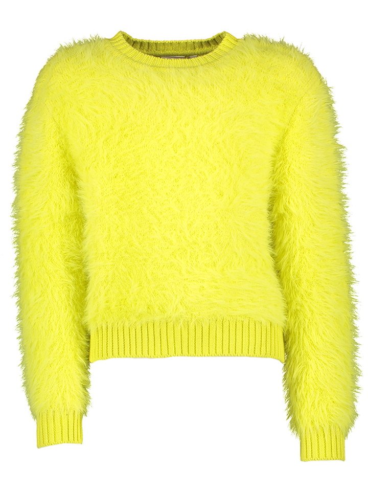 Gele fluffy trui AO76