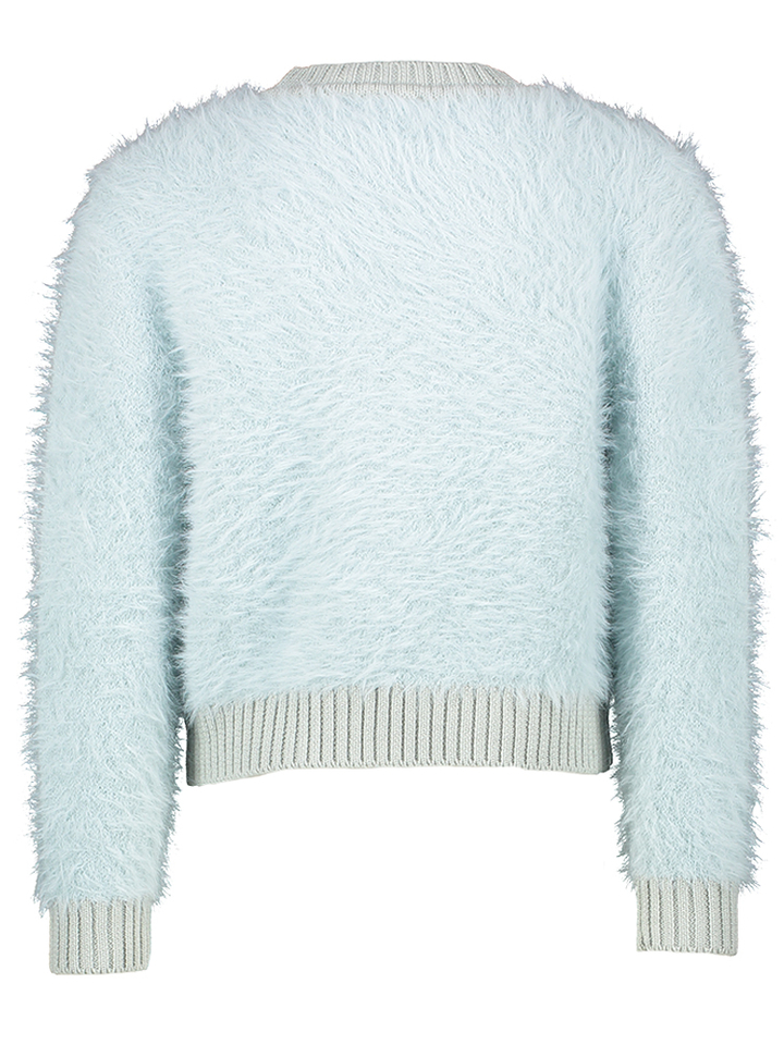 Licht blauwe fluffy trui AO76