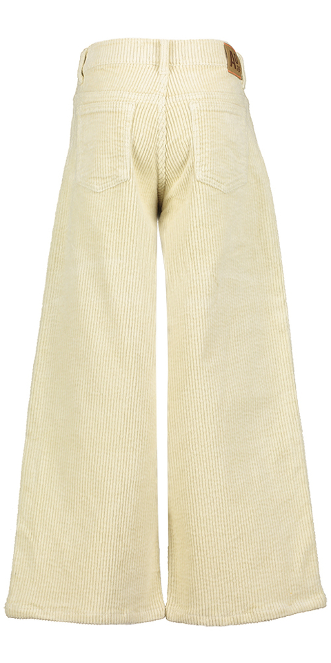 Ecru broek in ribfluweel Leyla AO76