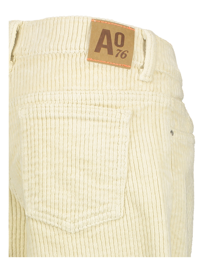 Ecru broek in ribfluweel Leyla AO76