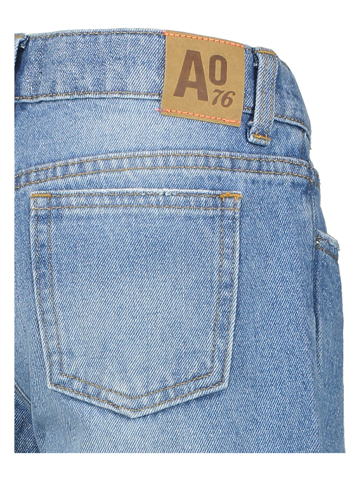 Blauwe washed wide leg jeans Leyla AO76