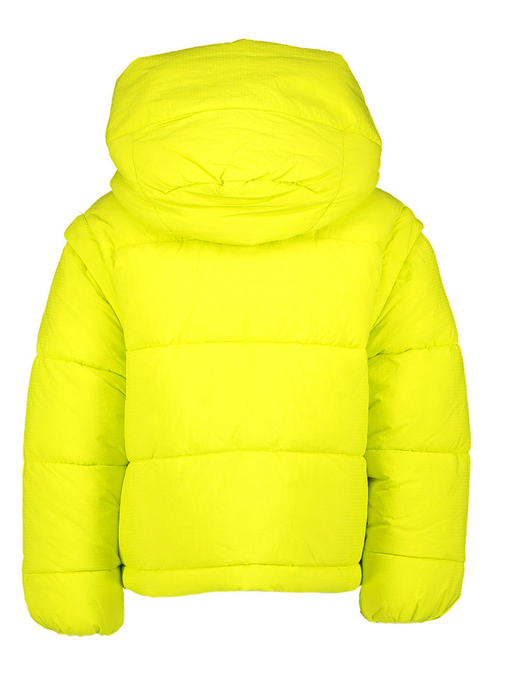 Gele puffer jacket met afneembare mouwen AO76