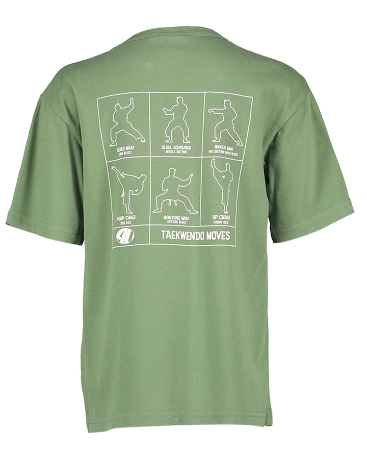 Kaki groene t-shirt Taekwendo AO76