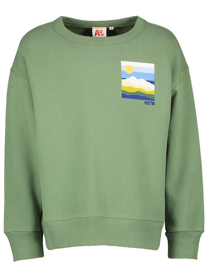 Kaki katoenen sweater AO76