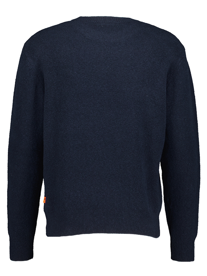 Donkerblauwe trui met ronde hals AO76