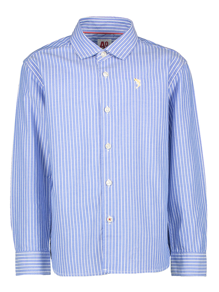 Blauwe gestreepte bloes AO76