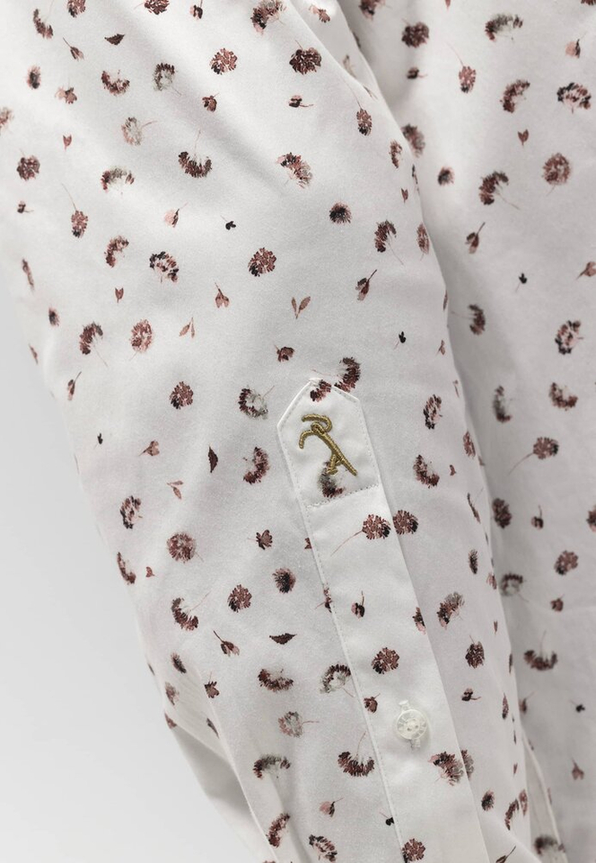 Wit hemd met bloemenprint (regular fit) en lange mouwen State Of Art 