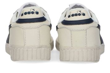 Wit met blauw gestreepte lage sneakers Diadora