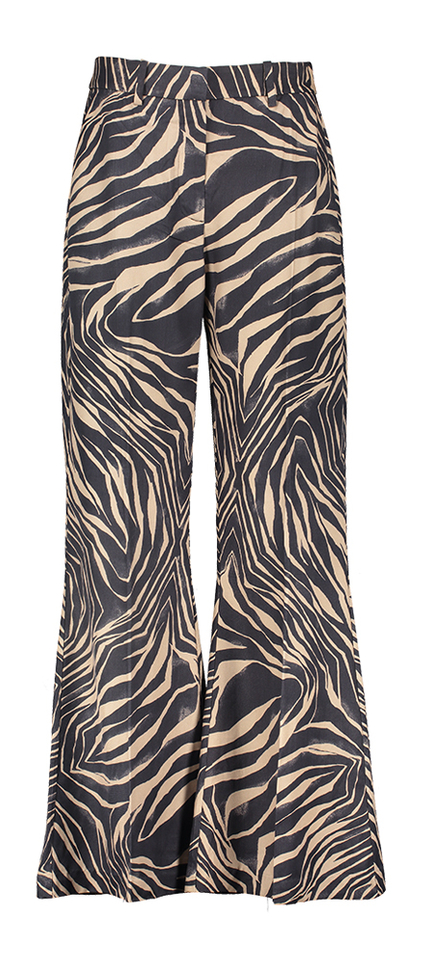 Bruinkleurige broek in zwarte print Laith Munthe