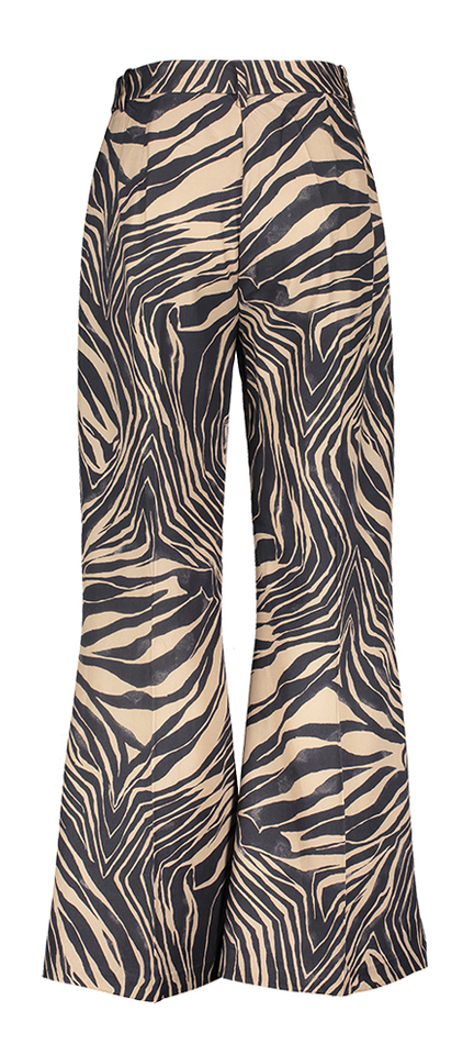 Bruinkleurige broek in zwarte print Laith Munthe