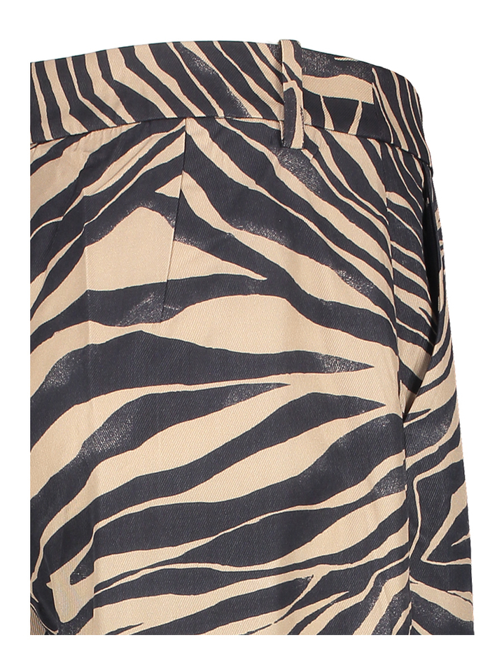 Bruinkleurige broek in zwarte print Laith Munthe