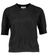 Zwarte wollen pull met korte mouwen Rocca Six Ames 