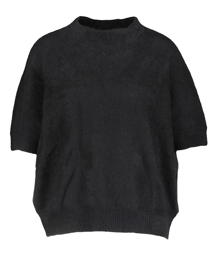 Zwarte wollen pull met korte mouwen Doanna Six Ames 