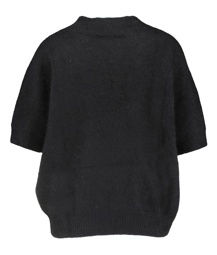 Zwarte wollen pull met korte mouwen Doanna Six Ames 