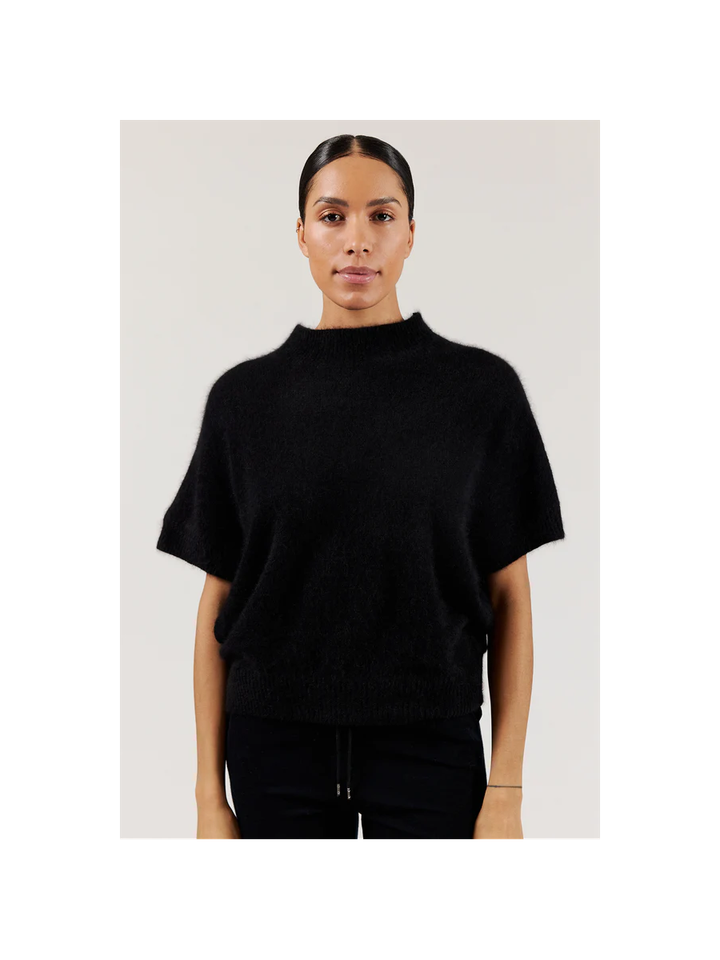 Zwarte wollen pull met korte mouwen Doanna Six Ames 