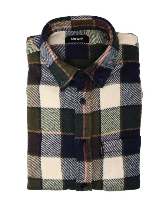 Multicolor flanellen hemd (regular fit) met lange mouwen Antwrp