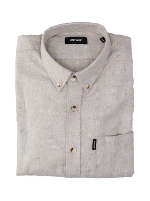 Grijs katoenen (regular fit) met visgraat en lange mouwen Antwrp