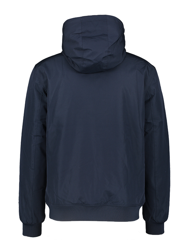 Blauwe jas met rits en kap Antwrp