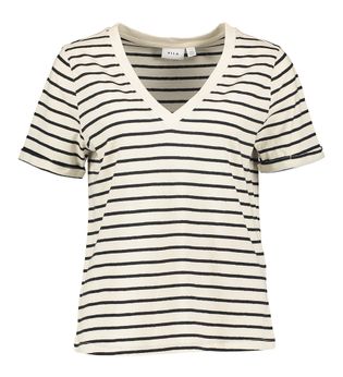 Vila Birch/Black beauty t-shirt met strepen