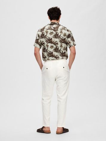 Witte linnen broek Selected 