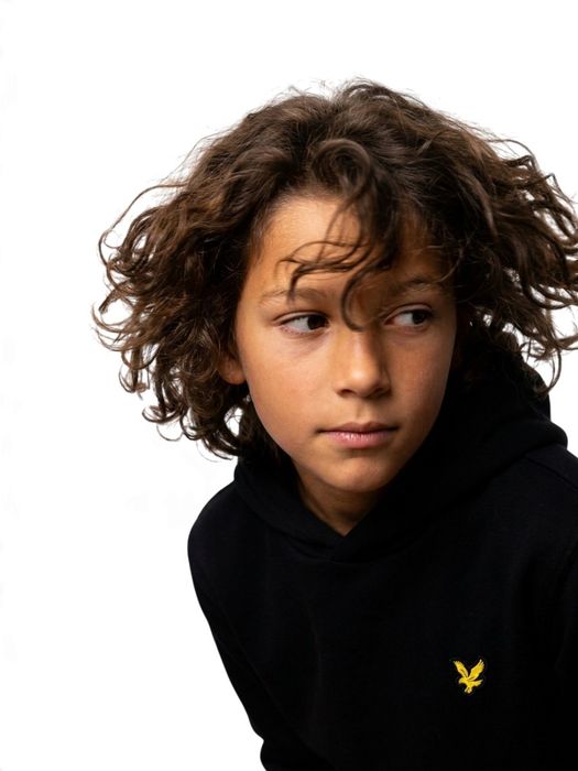 Donkerblauwe sweater met kap Lyle&Scott