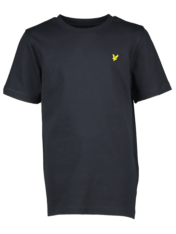 Donkerblauwe katoenen t-shirt met korte mouwen Lyle & Scott