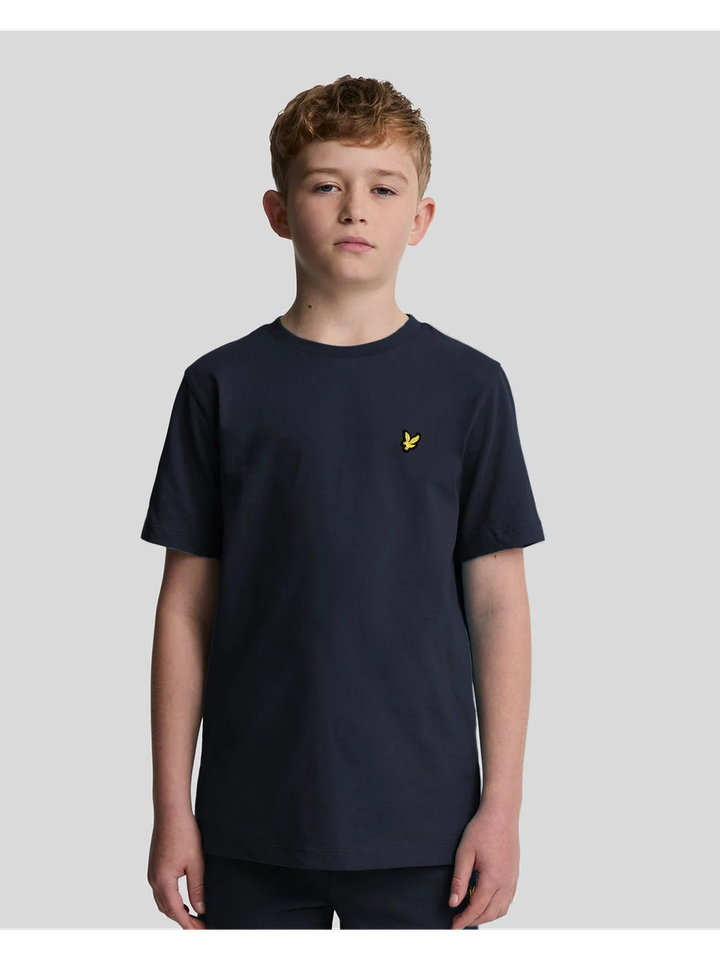 Donkerblauwe katoenen t-shirt met korte mouwen Lyle & Scott