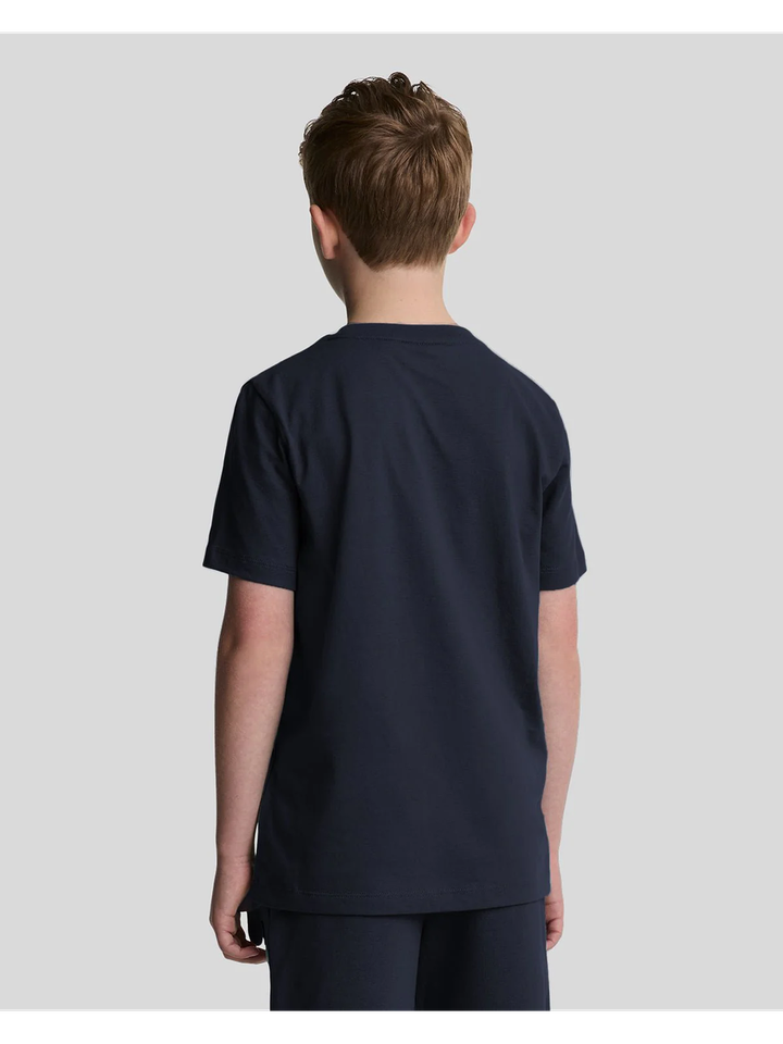Donkerblauwe katoenen t-shirt met korte mouwen Lyle & Scott