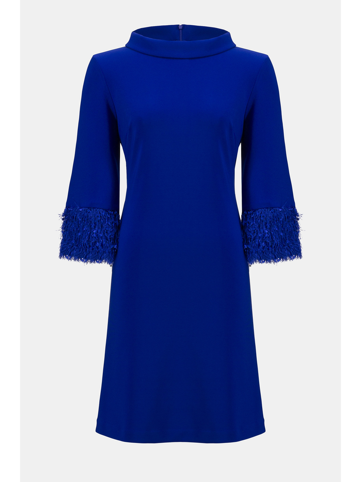 Cobalt jurk met details aan de mouwen Joseph Ribkoff