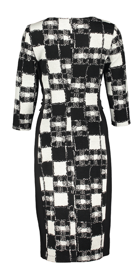 Zwart wit geruite jurk Joseph Ribkoff 