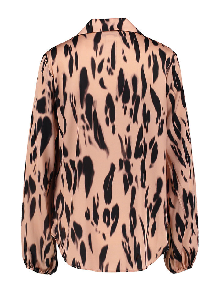 Roze blouse met v-hals en print Joseph Ribkoff