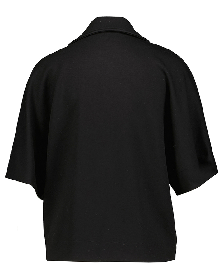 Zwart vestje met korte mouwen en goudkleurige ritsen Joseph Ribkoff