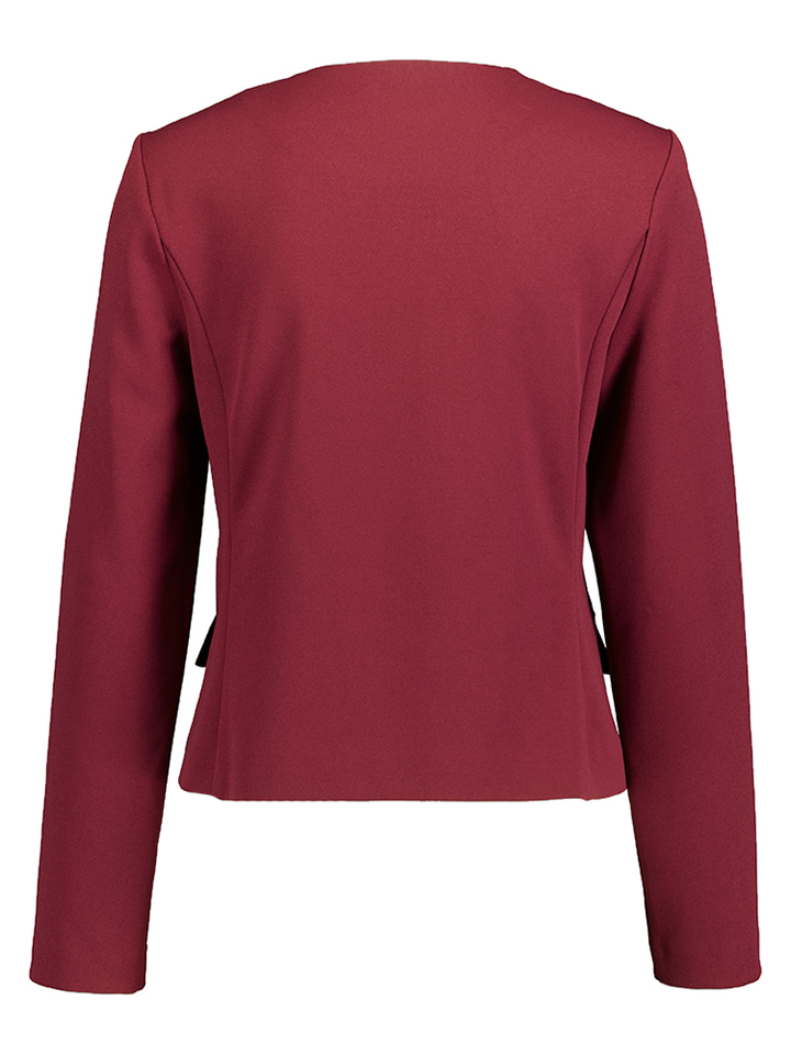 Bordeaux gekleed jasje met gouden knoopdetail Joseph Ribkoff 