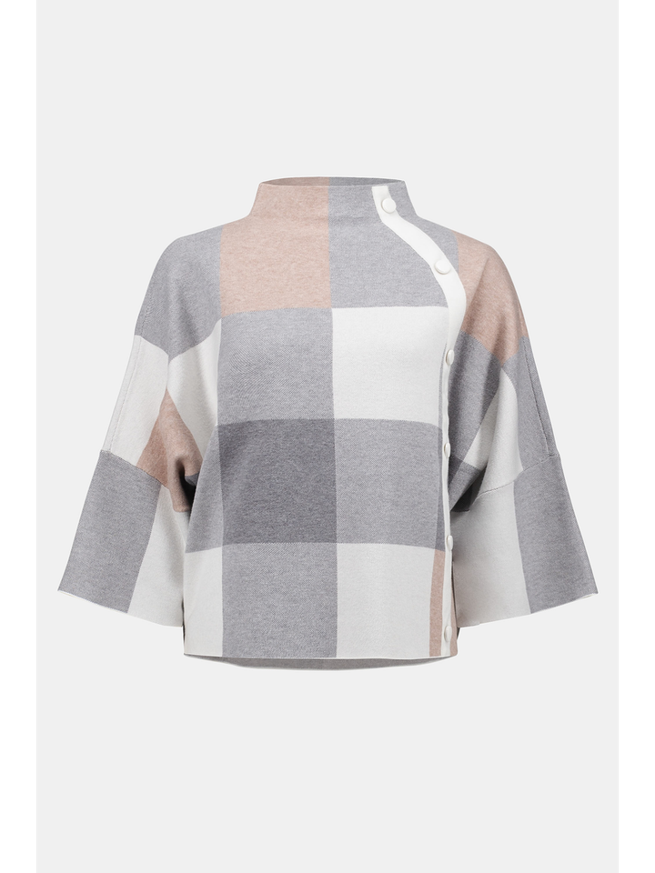 Roze trui met color blocking effect Joseph Ribkoff