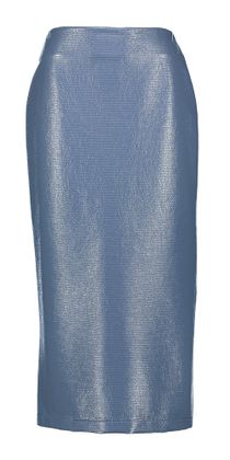 March 23 Cloudy blue gestreepte kokerrok in imitatieleer Corianne March23