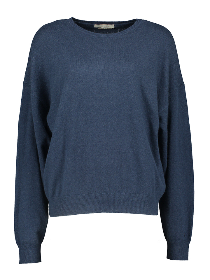 Blauwe pull met ronde hals en lange mouwen Agata March23