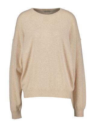 March 23 Beige pull met ronde hals en lange mouwen Agata March23