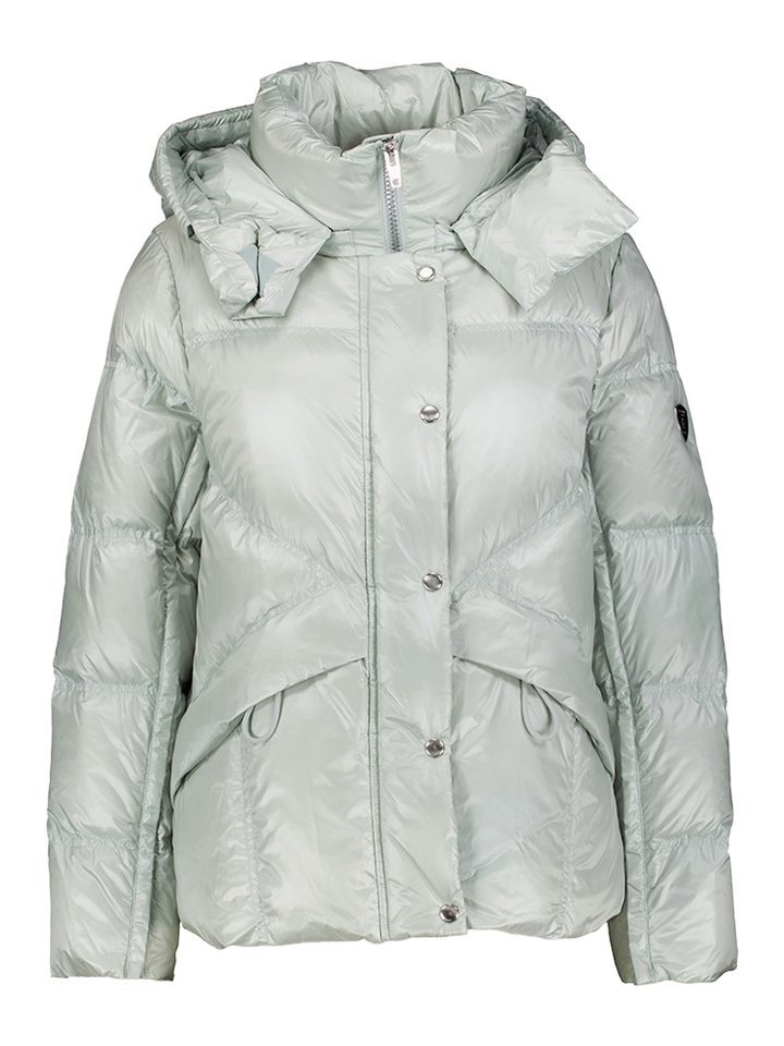 Ijsblauwe padded dikke jas met kap Ari Rock and Blue