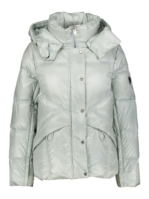 Ijsblauwe padded dikke jas met kap Ari Rock and Blue