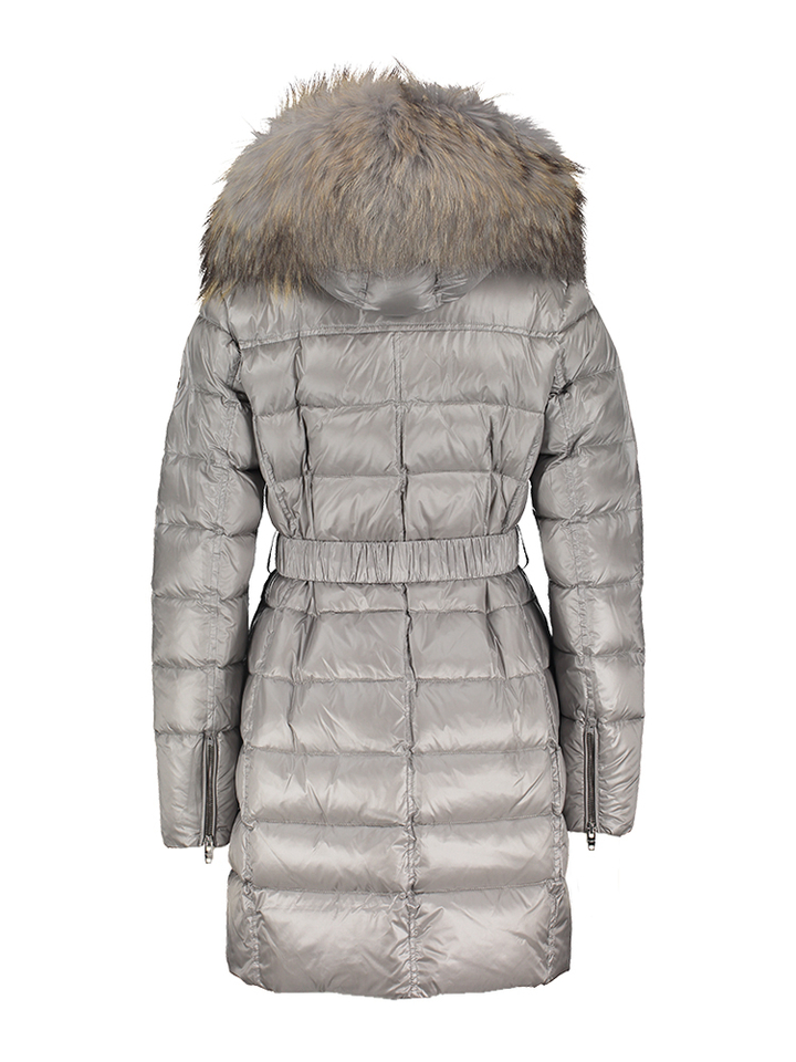 Grijze winterjas met kap Amy Rx Rock and Blue