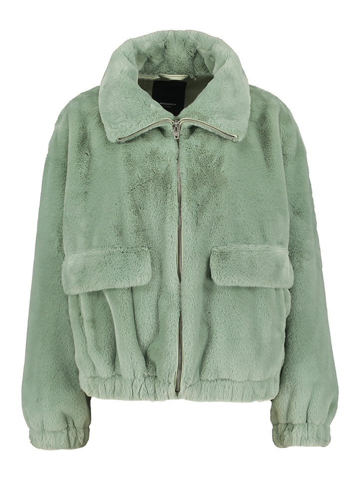 Groene jas in faux fur Reese Rock and Blue 
