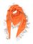 Oranje sjaal met beige franjes Herzen's