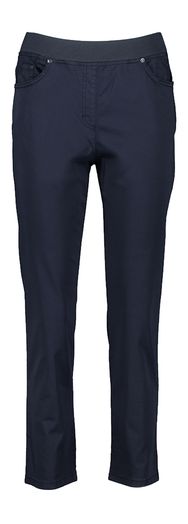 Donkerblauwse slim fit broek met elastiek Pamina Raphaela