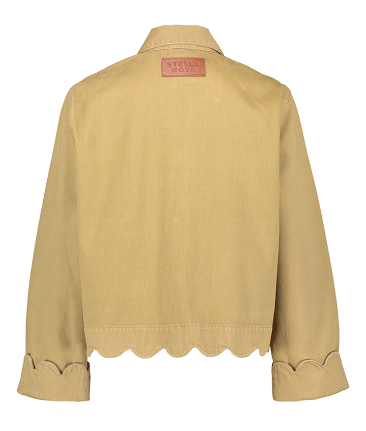 Beige jas met speciale boord Stella Nova