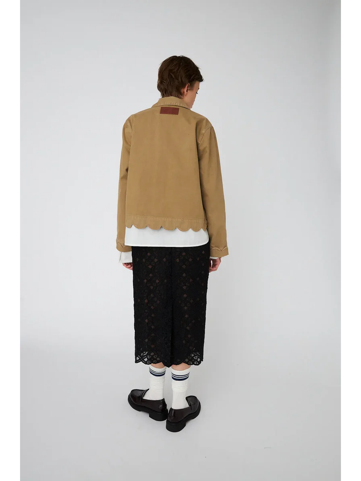 Beige jas met speciale boord Stella Nova