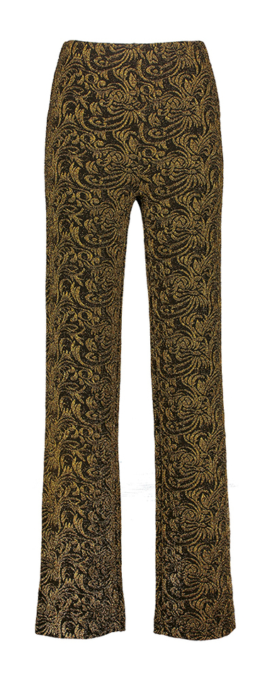 Zwarte broek met gouden glitter print Stella Nova