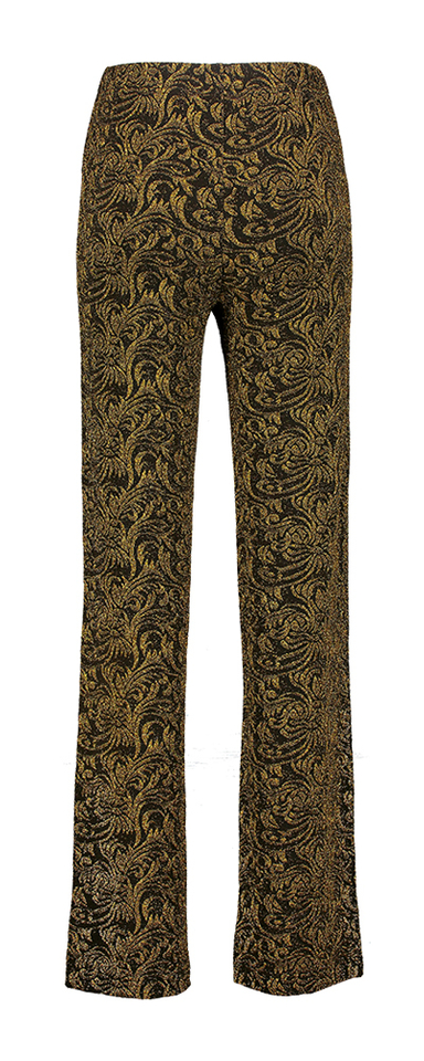 Zwarte broek met gouden glitter print Stella Nova