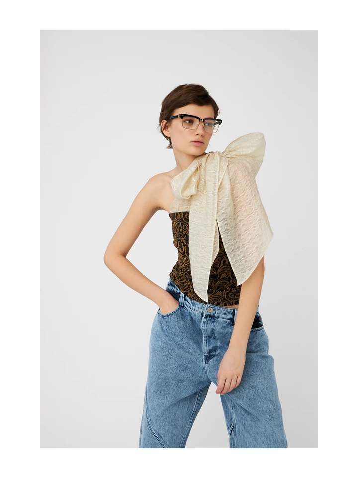 Print top met strik Stella Nova 