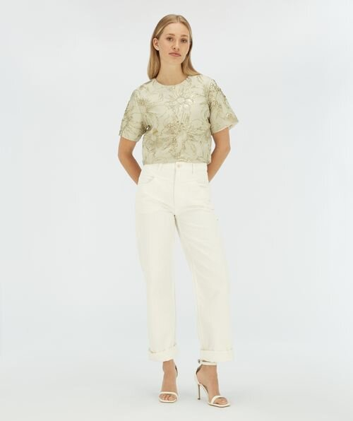 Beige bloes met goudkleurig detail Kiliana Josh V